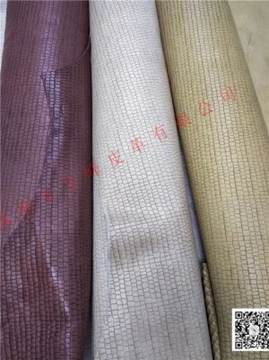 Cow Croco Pattern Leather